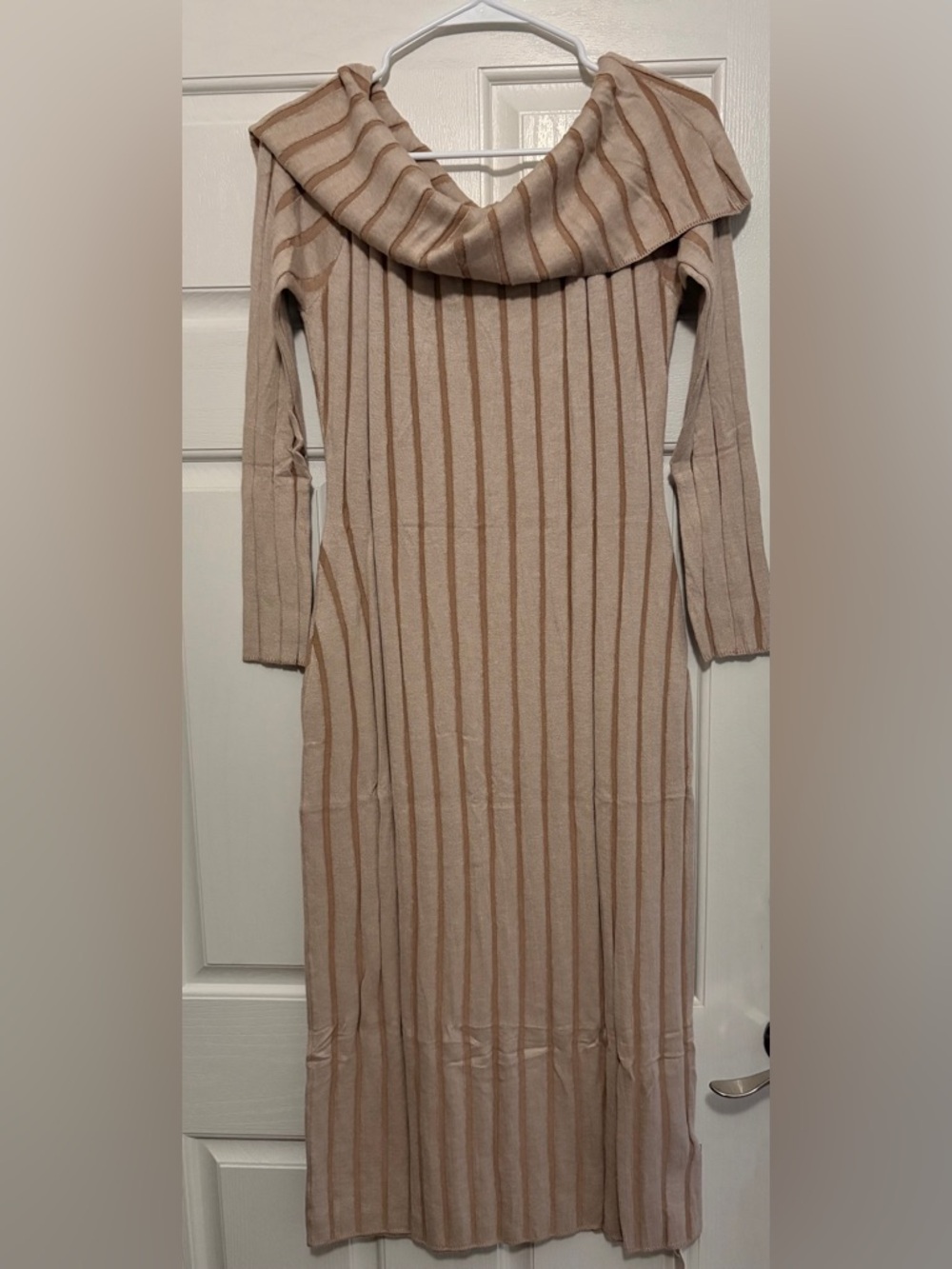 Women's Off-Shoulder Midi Sweater dress
